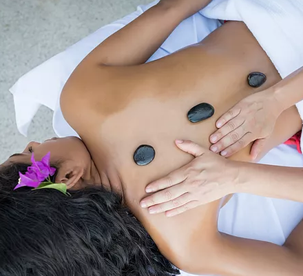 Hot Stone Massage! - Hot stone massage is a speciality massage where smooth, heated stones are used by  placing them or rubbing them on the body. The heat from the stones leads to deep relaxation and to warming up of the tight muscles enabling the therapist to work more deeply and more quickly.