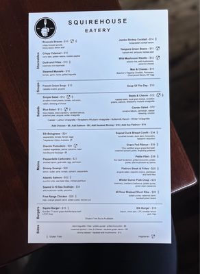 Menu photo 1 Squire House Bozeman, MT Menu photo 1 Squire House Bozeman, MT