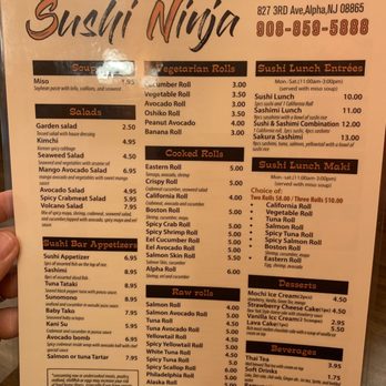 Sushi Ninja - Menu - Sushi Bars Near Me - Alpha, New Jersey Sushi Ninja - Menu - Sushi Bars Near Me - Alpha, New Jersey