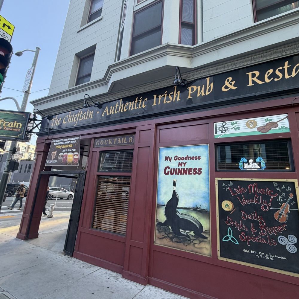 The Chieftain Irish Pub & Restaurant - Sidewalk view - Sports Bars Near Me - San Francisco, California The Chieftain Irish Pub & Restaurant - Sidewalk view - Sports Bars Near Me - San Francisco, California
