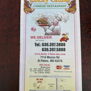 Lucky China - Menu 8/2026 - Chinese Near Me - Saint Peters, Missouri Lucky China - Menu 8/2026 - Chinese Near Me - Saint Peters, Missouri