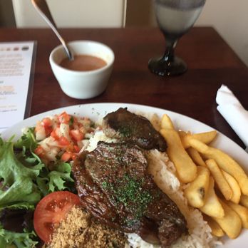 Brasil Bistro - Picanha, feijão, arroz, farofa, vinagrete, batata frita e salada - Brazilian Near Me - El Cerrito, California Brasil Bistro - Picanha, feijão, arroz, farofa, vinagrete, batata frita e salada - Brazilian Near Me - El Cerrito, California