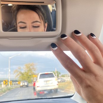 More than Basic Beauty lounge  - TUXEDO NAILS ! so many compliments at a black tie wedding by Carolina! - Nail Salons Near Me - Brooklyn, New York