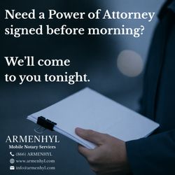 Armenhyl Group - ARMENHYL Virginia Mobile Notary Public - Winchester, Strasburg, Stephens City, Front Royal, Star Tannery, Lake Frederick, Martinsburg, WV.