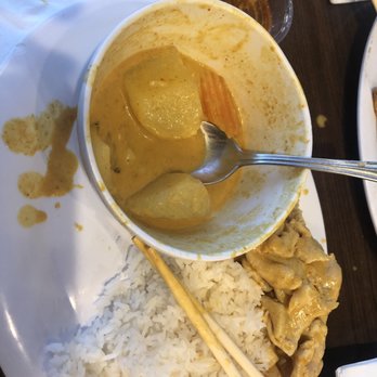 Ubon Thai Kitchen - Yellow curry with chicken (picked out because we didn't like the texture). - Thai Near Me - Torrance, California Ubon Thai Kitchen - Yellow curry with chicken (picked out because we didn't like the texture). - Thai Near Me - Torrance, California