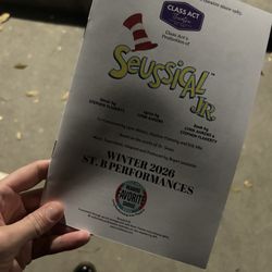Class Act Musical Theatre - Play bill