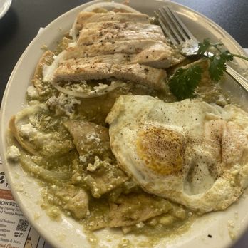 Mia’s Cafe - Partially eaten Chilquilas! great combo - Breakfast & Brunch Near Me - Mays Landing, New Jersey