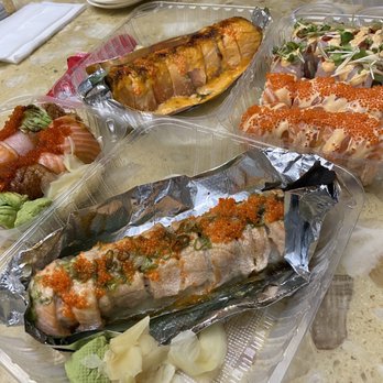 Sen Dai Sushi - Baked salmon roll (bottom) - Japanese Near Me - Milpitas, California Sen Dai Sushi - Baked salmon roll (bottom) - Japanese Near Me - Milpitas, California