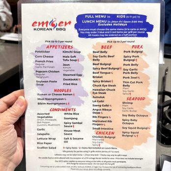 Ember Korean BBQ - 03.16.25 menu - Korean Near Me - Elk Grove, California Ember Korean BBQ - 03.16.25 menu - Korean Near Me - Elk Grove, California