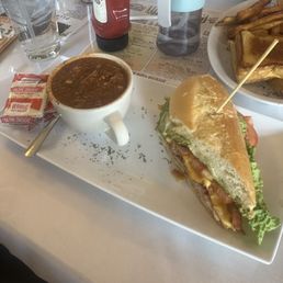 Southside Club Sandwich and Kentucky Burgoo Soup Side Cup Southside Club Sandwich and Kentucky Burgoo Soup Side Cup