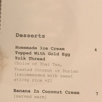 Sup Thai Kitchen  - Love the dessert options. Too full to try any but definitely going to come back for the homemade ice cream and the mango sticky rice. Yum! - Thai Near Me - Fresh Meadows, New York