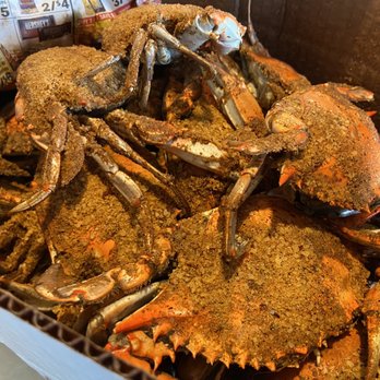 Trout's House Seafood - Half bushel of crabs with extra old bay - Seafood Markets Near Me - Mchenry, Maryland Trout's House Seafood - Half bushel of crabs with extra old bay - Seafood Markets Near Me - Mchenry, Maryland