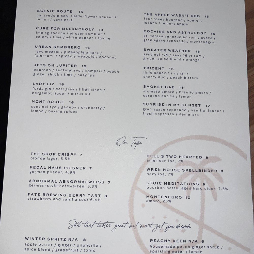 First & Last - Drink Menu - Italian Near Me - Phoenix, Arizona First & Last - Drink Menu - Italian Near Me - Phoenix, Arizona
