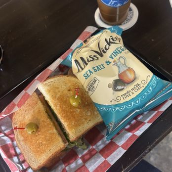 Just Brew It - CHICKEN OR TURKEY AVOCADO sandwich with a basic vanilla and coconut latte! - Coffee & Tea Near Me - Altus, Oklahoma
