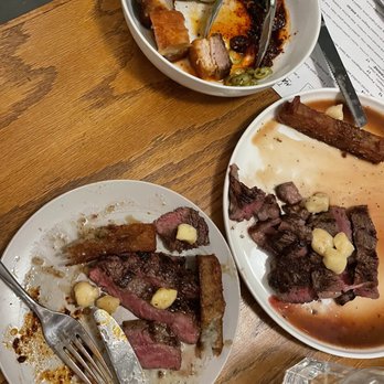 The Magpie - Ribeye and pork belly. The pork belly was hands down the best pork I have ever tasted. - New American Near Me - San Antonio, Texas The Magpie - Ribeye and pork belly. The pork belly was hands down the best pork I have ever tasted. - New American Near Me - San Antonio, Texas