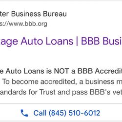 Advantage Auto Sales - I ask if they're legit and the first thing that pops up is the BBB saying THEY ARE NOT A BBB APPROVED BUSINESS!!!