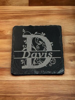 Custom Engraved Slate Coasters - These custom engraved Slate coasters, featuring both square and round shapes. Perfect for protecting your furniture while adding a touch of personalized style to any gathering. Made with durable materials, these coasters will last for years to come. Custom Engraved Slate Coasters - These custom engraved Slate coasters, featuring both square and round shapes. Perfect for protecting your furniture while adding a touch of personalized style to any gathering. Made with durable materials, these coasters will last for years to come.