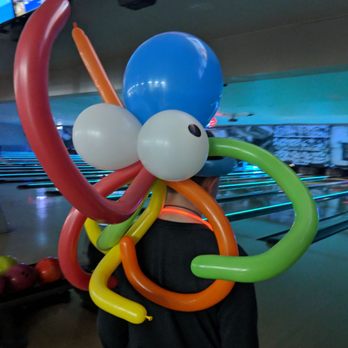 Twisted Pin - Balloons octopus that Emily made - Bowling Near Me - Plainfield, Illinois