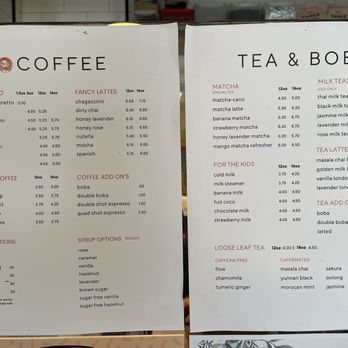 Alpaca Coffee & Tea - menu Aug 2024 - Coffee & Tea Near Me - Idyllwild, California