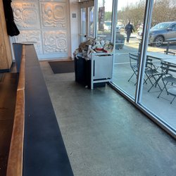 Chipotle Mexican Grill - Overflowing garbage cans.