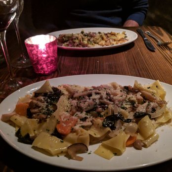 BoccaLupo - 20 yolk tagliatelle with wild mushrooms, Tuscan kale kimchi, and butter - Italian Near Me - Atlanta, Georgia