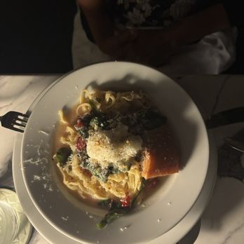 Red Sky - House made tagliatelle with fresh ricotta, arugula, Aleppo pepper, lemon, finished with crispy breadcrumb and parmesan - New American Near Me - Southwest Harbor, Maine Red Sky - House made tagliatelle with fresh ricotta, arugula, Aleppo pepper, lemon, finished with crispy breadcrumb and parmesan - New American Near Me - Southwest Harbor, Maine