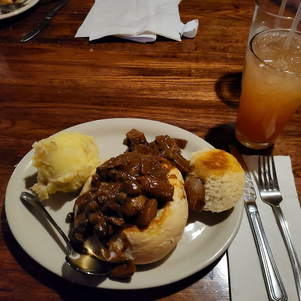 Irish beef stew with guinness and a cocktail. Irish beef stew with guinness and a cocktail.