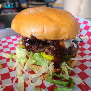 Chub's Blue Pig BBQ - Bacon Burger - American Near Me - Attleboro, Massachusetts Chub's Blue Pig BBQ - Bacon Burger - American Near Me - Attleboro, Massachusetts