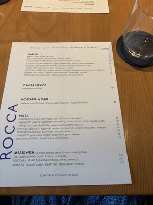 Menu photo 1 Rocca Tampa, FL