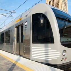 Allen Gold Line Station - Many Gold Line cars are the newest models - it took some work to find out but this is an Ansaldobreda P2550 at Union Station