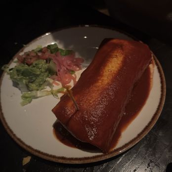 La Popular - Chicken Burrito smothered with Colorado sauce - Mexican Near Me - Porter Ranch, California