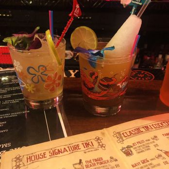 Tiki Underground - Navy grog (unsure of friend's drink) - Tiki Bars Near Me - Cuyahoga Falls, Ohio