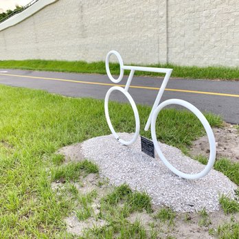 The Legacy Trail - Monument for a rider that was killed on the road. - Parks Near Me - Nokomis, Florida The Legacy Trail - Monument for a rider that was killed on the road. - Parks Near Me - Nokomis, Florida