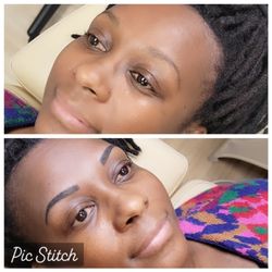 Blondies Brow Bar - Before and after