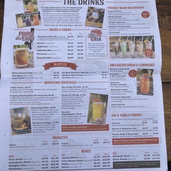 Hickory’s Smokehouse Wilmslow - Drink menu - Smokehouse Near Me - Wilmslow, CHE