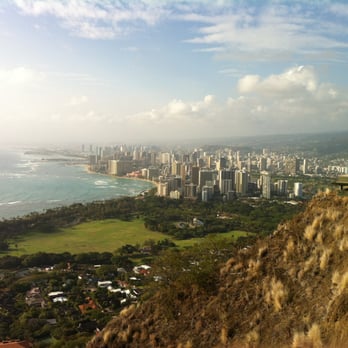 Diamond Head State Monument - View of Waikiki Beach from the summit - Parks Near Me - Honolulu, Hawaii Diamond Head State Monument - View of Waikiki Beach from the summit - Parks Near Me - Honolulu, Hawaii
