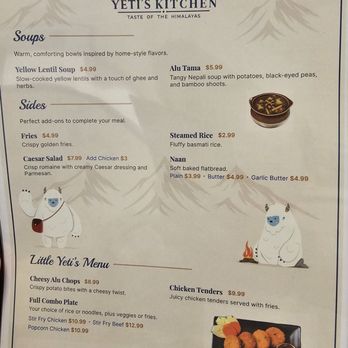 Yeti's Kitchen - Menu July 2026 - Himalayan/Nepalese Near Me - North Attleborough, Massachusetts Yeti's Kitchen - Menu July 2026 - Himalayan/Nepalese Near Me - North Attleborough, Massachusetts