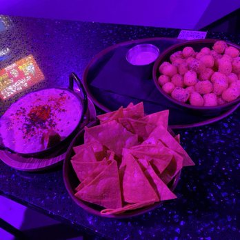 Atomic Golf - Spicy Street Corn Dip, Ranch Potato Puffs - Sports Bars Near Me - Las Vegas, Nevada Atomic Golf - Spicy Street Corn Dip, Ranch Potato Puffs - Sports Bars Near Me - Las Vegas, Nevada