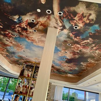 Coquette - Painted ceiling over the bar. - Breakfast & Brunch Near Me - Boston, Massachusetts