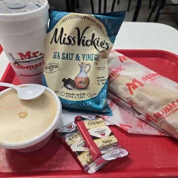 Mr Submarine - Soup with crackers, drink, chips and sub - Sandwiches Near Me - Chicago, Illinois Mr Submarine - Soup with crackers, drink, chips and sub - Sandwiches Near Me - Chicago, Illinois