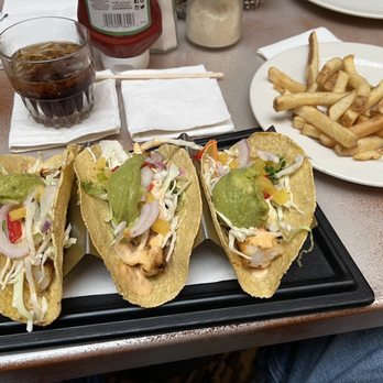 The E'terie - Fish Tacos - Pretty good but not worth $18 - Cocktail Bars Near Me - San Antonio, Texas