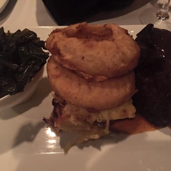 Frog Hollow Tavern - yes, those are onion rings! over my mac and cheese lasagna. More Please! - Wine Bars Near Me - Augusta, Georgia Frog Hollow Tavern - yes, those are onion rings! over my mac and cheese lasagna. More Please! - Wine Bars Near Me - Augusta, Georgia