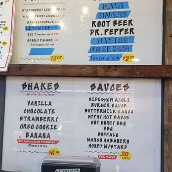 Sideshow Kitchen - Menu - Burgers Near Me - Oakland, California