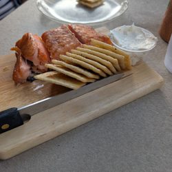 The Nauti Turtle - The brick salmon with homemade crackers. You must try this!
