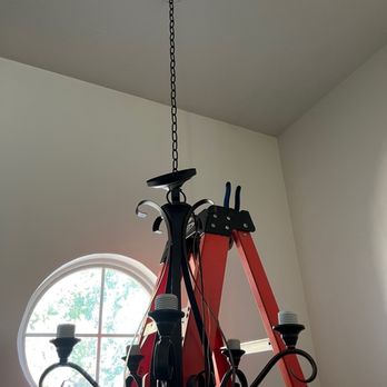 Bench Electric - Installing chandelier - Electricians Near Me