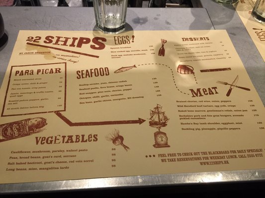 Menu photo 4 22 Ships Hong Kong, HK Menu photo 4 22 Ships Hong Kong, HK