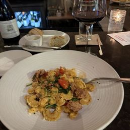 He recommended pasta entrée.