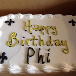Ladies were so helpful. And decorated with a few words describing the birthday boy who is a Saints fan. Thank you so much! Ladies were so helpful. And decorated with a few words describing the birthday boy who is a Saints fan. Thank you so much!