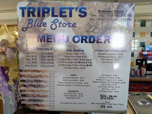 Menu photo 1 Triplet's Blue Store - Plank Rd Baton Rouge, LA
