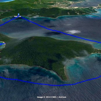 Cayo Luis Peña - The route (Playa de CoreyG is on the "left") - Beaches Near Me